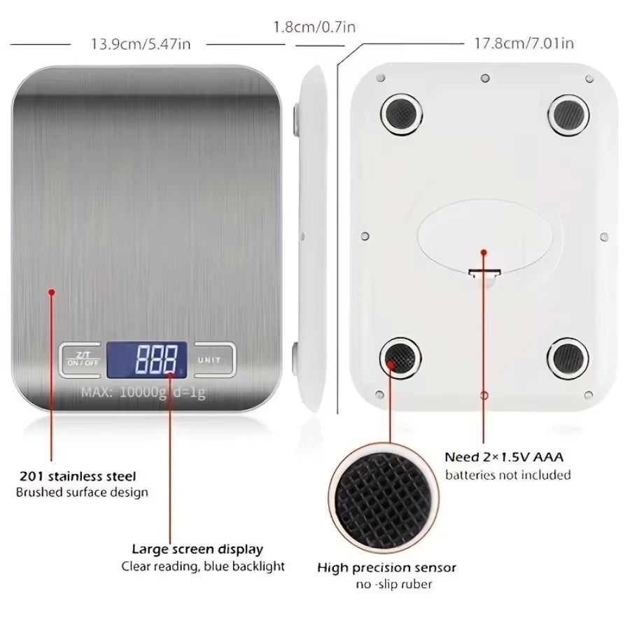 Kitchen Scale Waterproof Digital